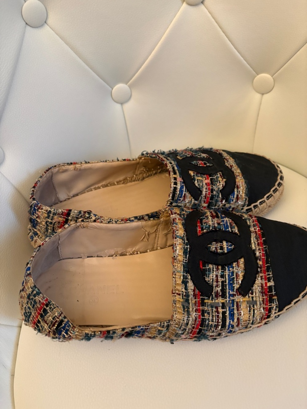 Chanel Black Tweed Flats - Picture 3 of 5